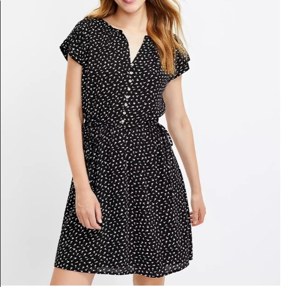 LOFT Dresses & Skirts - Loft Petite Floral Side Tie Dolman Dress